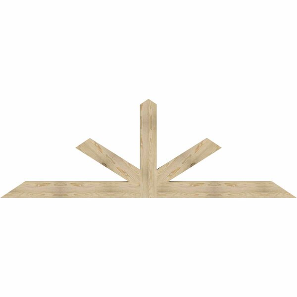 Ekena Millwork Saratoga Rough Sawn Timber Gable Bracket, Douglas Fir, 108"W x 36"H x 4"D x 6"F, 8/12 Pitch GBW108X36X0406SAR00RDF - main